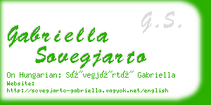 gabriella sovegjarto business card
